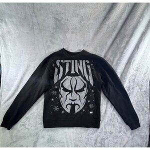 Sting  sweatshirt  adults small all elite AEW wrestling black and white sweaters